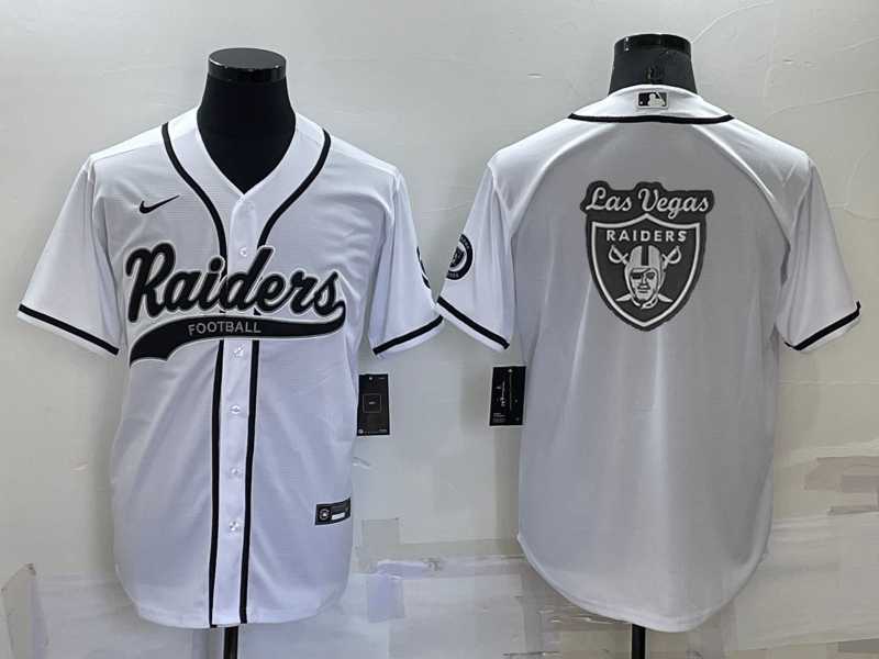Men's Las Vegas Raiders White Team Big Logo With Patch Cool Base Stitched Baseball Jersey,We sell and wholesale Men's Las Vegas Raiders White Team Big Logo With Patch Cool Base Stitched Baseball Jersey on line form chian!